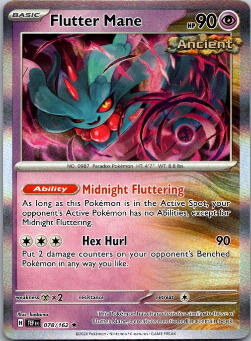 Flutter Mane Rare SV05: Temporal Forces 078/162 NM