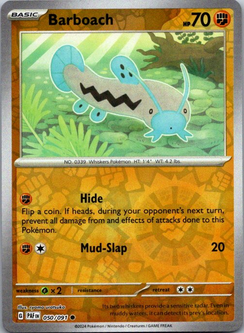 Barboach Common SV: Paldean Fates 050/091 NM