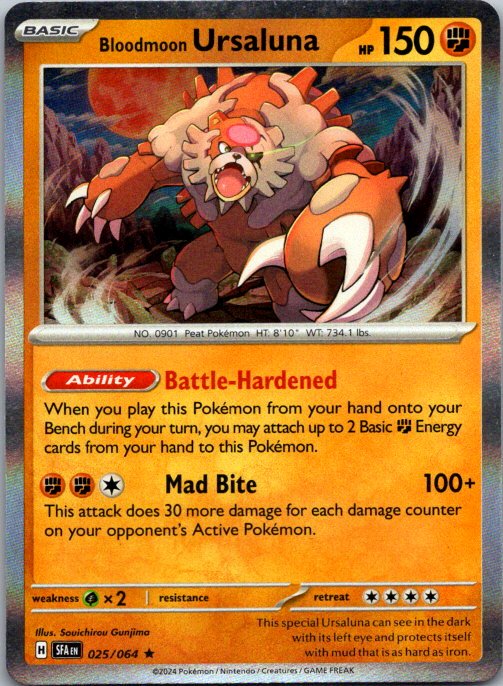 Bloodmoon Ursaluna Rare SV: Shrouded Fable 025/064 NM