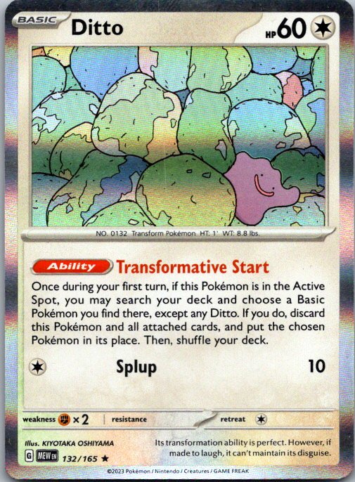 Ditto Rare SV: Scarlet & Violet 151 132/165 NM