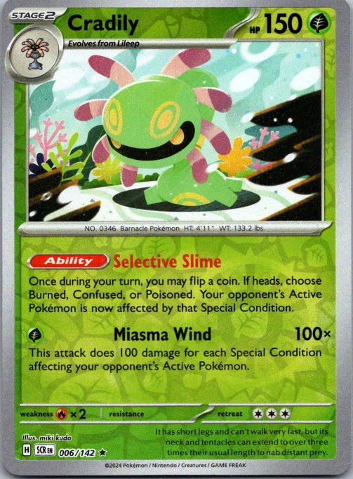 Cradily Rare SV07: Stellar Crown 006/142 NM