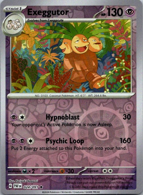 Exeggutor Rare SV: Paldean Fates 024/091 NM
