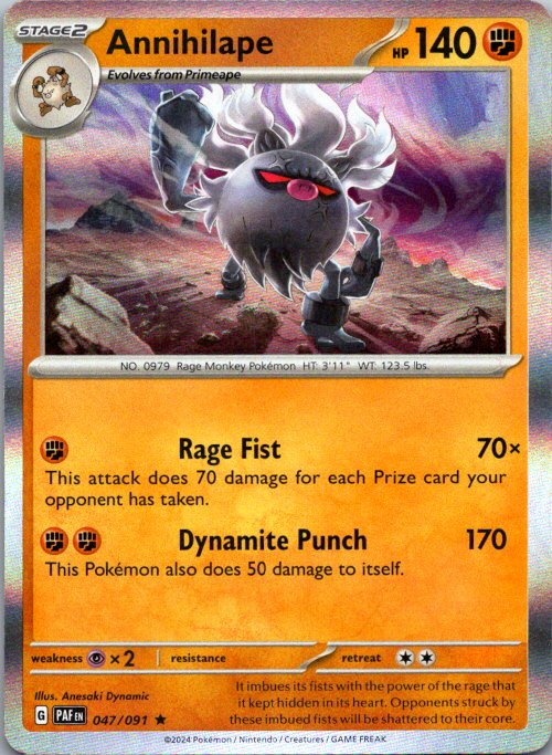Annihilape Rare SV: Paldean Fates 047/091 NM