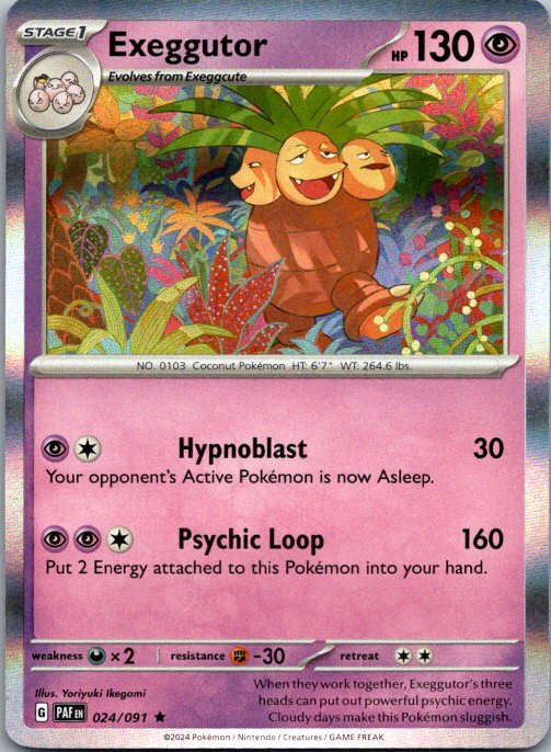 Exeggutor Rare SV: Paldean Fates 024/091 NM