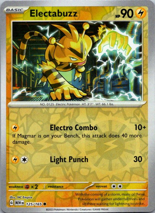 Electabuzz Common SV: Scarlet & Violet 151 125/165 NM