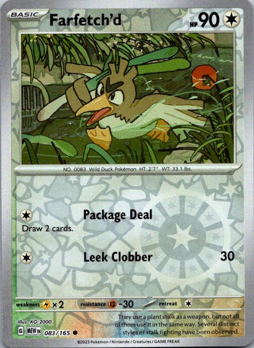 Farfetch'd Common SV: Scarlet & Violet 151 083/165 NM