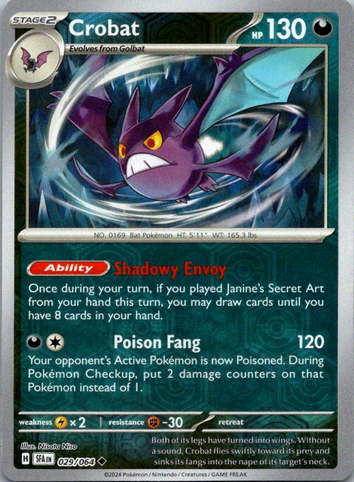 Crobat Uncommon SV: Shrouded Fable 029/064 NM
