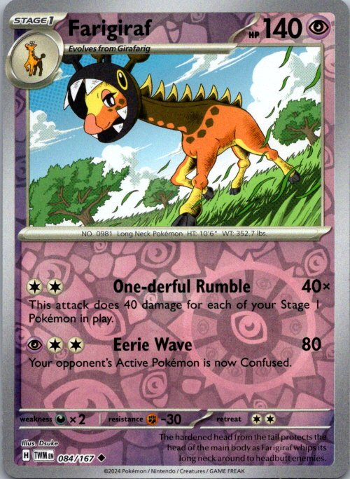 Farigiraf Uncommon SV06: Twilight Masquerade 084/167 NM