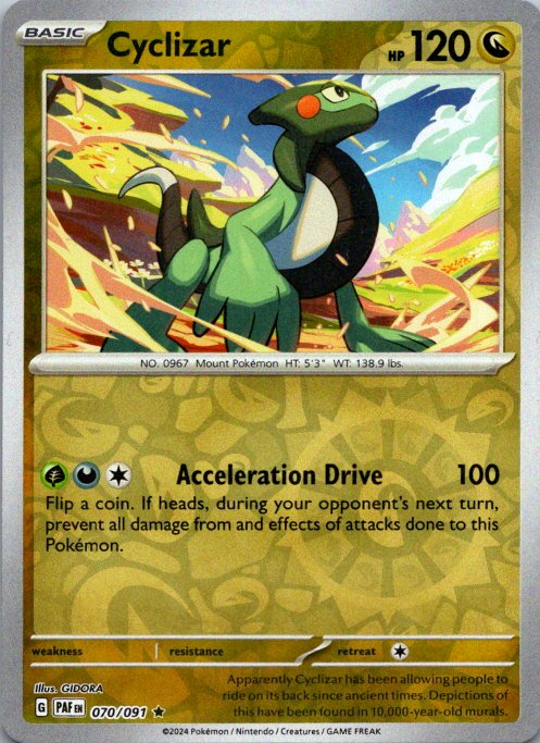 Cyclizar Rare SV: Paldean Fates 070/091 NM