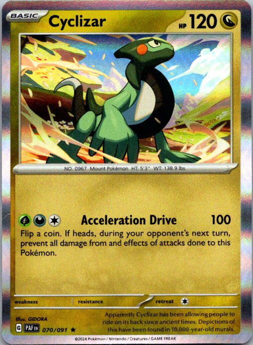Cyclizar Rare SV: Paldean Fates 070/091 NM