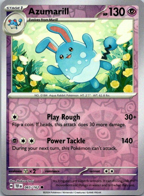 Azumarill Common SV05: Temporal Forces 065/162 NM