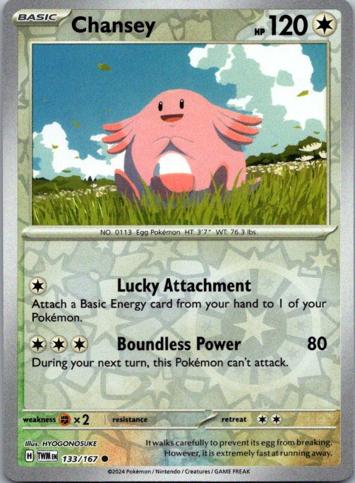 Chansey - Common SV06: Twilight Masquerade 133/167 NM
