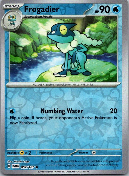 Frogadier Common SV06: Twilight Masquerade 057/167 NM