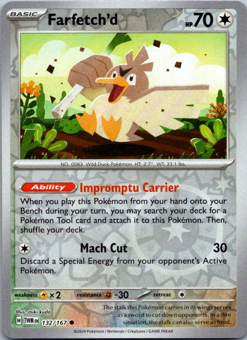 Farfetch'd Common SV06: Twilight Masquerade 132/167 NM