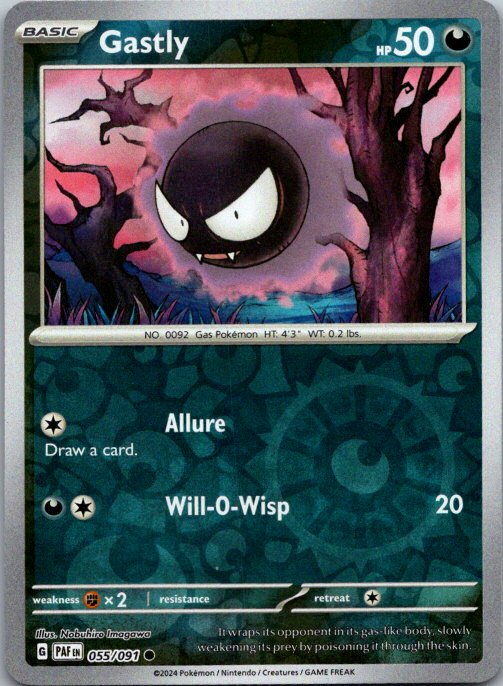 Gastly Common SV: Paldean Fates 055/091 NM