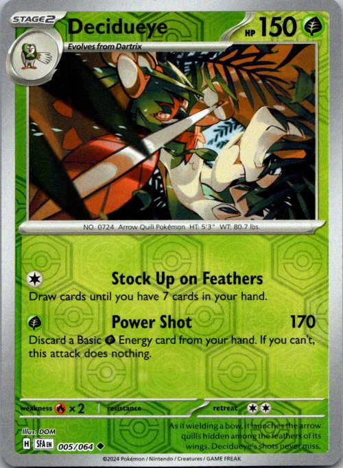 Decidueye Uncommon SV: Shrouded Fable 005/064 NM