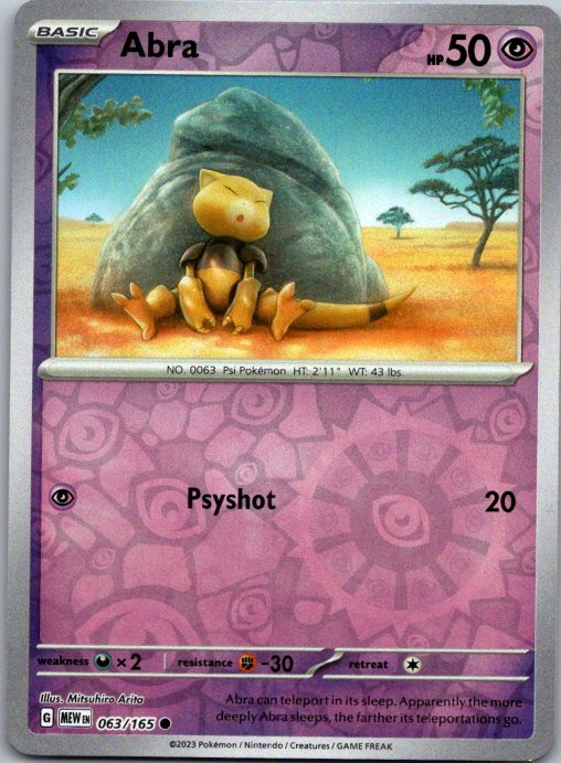 Abra Common SV: Scarlet & Violet 151 063/165 NM