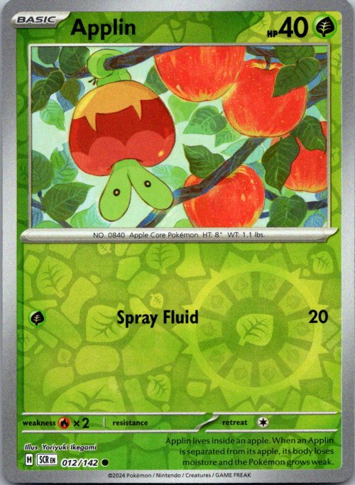 Applin (Master Ball Pattern) Common SV: Prismatic Evolutions 009/131 NM