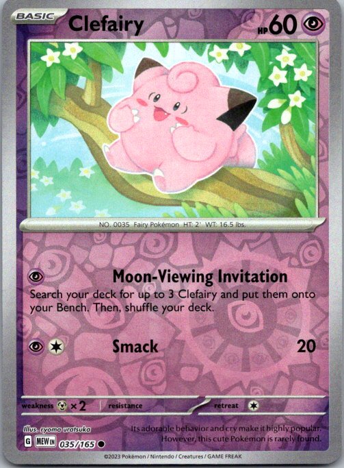 Clefairy Common SV: Scarlet & Violet 151 035/165 NM
