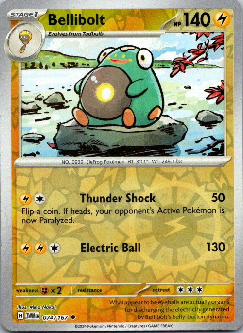 Bellibolt Uncommon SV06: Twilight Masquerade 074/167 NM